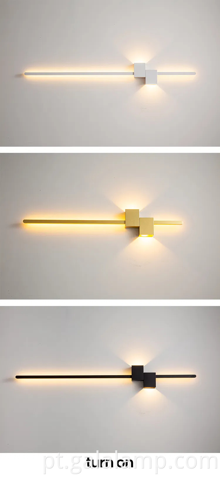 Lâmpada de parede de tira minimalista, lâmpada de parede de fundo, lâmpada de corredor nórdico